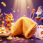 Experience exciting wins with fly88 as the wise dragon reads fortunes surrounded by casino riches.