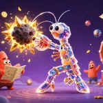 Join the excitement at FIVE88 with vibrant lottery balls and dynamic casino elements.