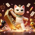 Experience TR88 thrills in this dynamic pyramid casino scene with glowing treasures.