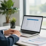 Exploring golf cart financing options in a professional office setting with financial tools and documents.