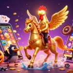 Join the excitement of lucky88 in this vibrant casino scene filled with games and golden rewards.
