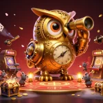 Engage in thrilling 456BD gameplay with an enchanting casino scene featuring a golden owl and treasure!