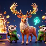 Experience NK88's magical casino adventure with vibrant characters and thrilling slot machine action.