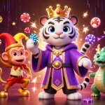 Engage with thrilling gaming action at LU88, where vibrant characters and casino elements come to life.