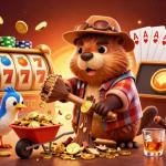 Experience exhilarating jackpot thrills with ea88's slots and vibrant characters in a lively casino scene.