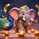 Experience the thrill of OPEN88 with vibrant gaming elements and a majestic elephant backdrop.