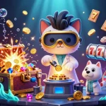 Experience thrilling casino action at FB88 with vibrant slot games and mad scientist characters.