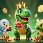 Bet88 captures excitement of gameplay with friendly dinosaur characters and engaging casino elements.