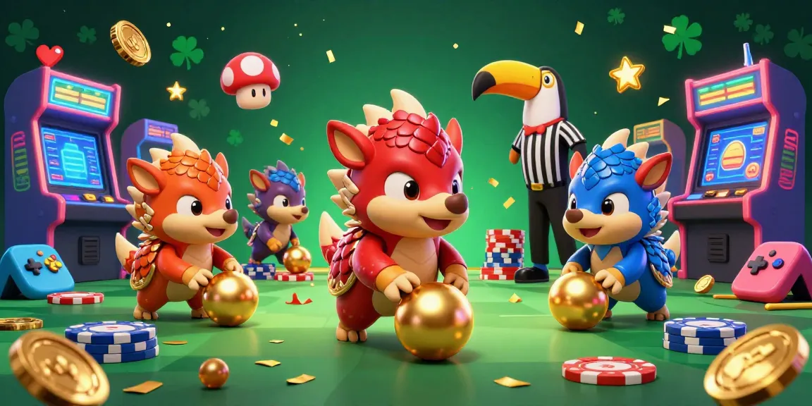 Stunning illustration of luongsontv rivalry featuring pangolins in a casino-themed game scene.