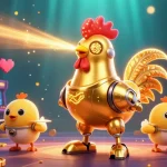 Gali slot dengan simbol keberuntungan dan grafis mengesankan dalam ilustrasi kasino 3D.