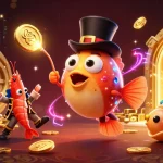 MAN88 players dive into excitement with gold treasures and vibrant casino elements.