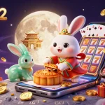 Experience the dynamic world of f8beta2 with moon rabbits and casino excitement featuring golden poker chips.