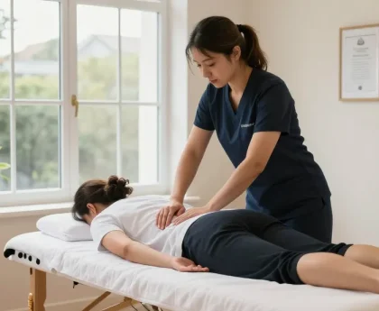 Sports massage St Albans therapy session showcasing professional treatment for athlete in serene environment.