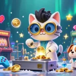 Engage with 789BET's vibrant 3D casino scene featuring a mad scientist cat and golden coins.