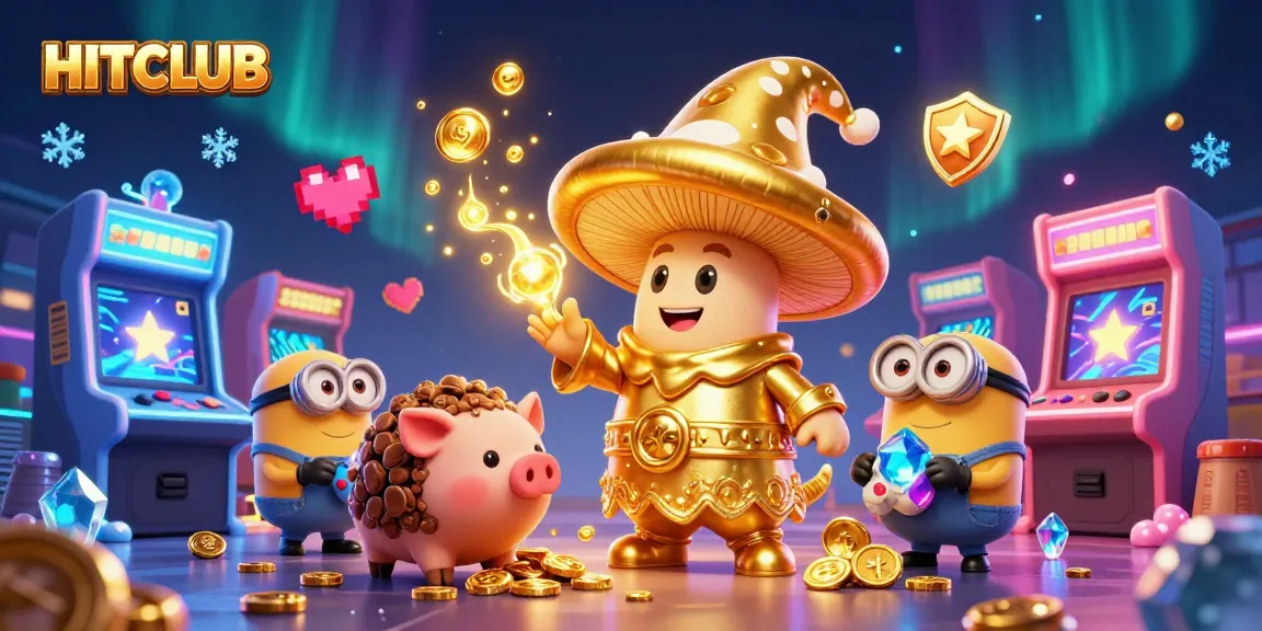 Experience the HITCLUB gaming magic with vibrant characters and thrilling game elements as treasures unfold.