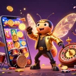 Experience the excitement of ee88 with a rock star theme featuring animated slot game elements.