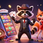 Experience riveting gameplay at bb44 through a vibrant casino scene with characters, slot games, and festive elements.