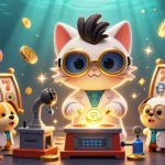 Experience winning with sunwin through exciting slot machine action in a vibrant 3D scene.