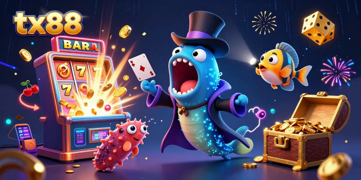Experience thrilling card tricks with the bioluminescent tx88 characters at a dazzling casino scene.