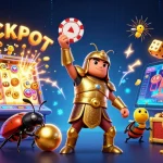 Experience the thrill of slot depo 10k with vibrant characters and jackpot excitement in this colorful illustration.