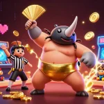 Experience the thrill of giải mã nhà cái in a vibrant digital casino scene with colorful game elements.