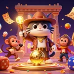 Discover vibrant lottery excitement with five88 in this dynamic 3D casino illustration.