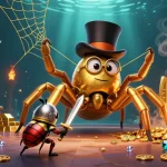 Engage with trusted betting sites not on GamStop amidst a vibrant casino scene featuring dynamic characters.