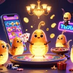 Join the thrill at VIN88 as glowworms illuminate a vibrant cave casino, filled with games.