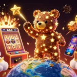 Win at sunwin with an illustrated cosmic casino scene filled with dazzling gaming elements.