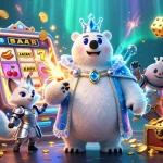 Spin the reels and win big with sv88's immersive casino experience featuring vibrant animations and characters.