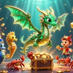 Engage with the thrilling world of mm99vn as a vibrant sea dragon and treasure await amidst casino games.