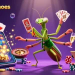 Experience thrilling casino action with crocsworkshoes in a vibrant 3D illustration featuring engaging games and characters.