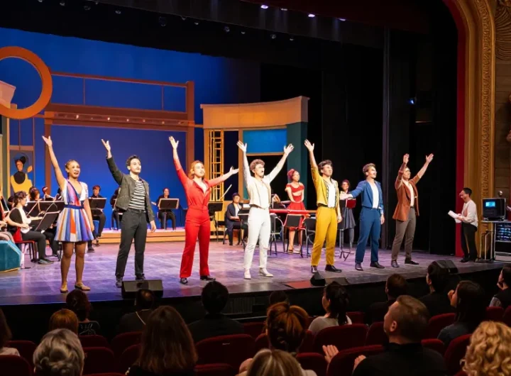 rokok88 modern theatre performance showcasing diverse actors and vibrant audience