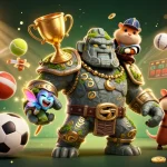 ae388 players engaging in a vibrant sports betting scene with dynamic action elements