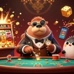 Experience thrilling gaming at da88 with a walrus and friends at an underwater poker table