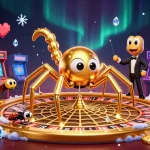 Engage with slots and casino thrills at qs8899 with a vibrant 3D scene featuring a lively roulette wheel.