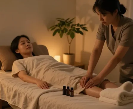 Experience 마포출장마사지 in the comfort of your home with a relaxing setup and professional care.