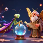 Engage with caothusoicau's mystical lottery predictions featuring floating numbers and magical elements.