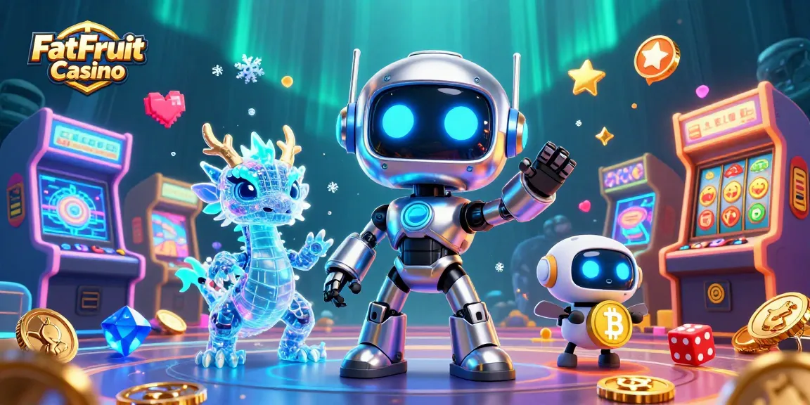 Experience the excitement of FatFruit Casino with vibrant 3D gaming elements and characters.