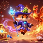 Experience the thrill of DABET's magical casino world with a vibrant, mesmerizing illustration.
