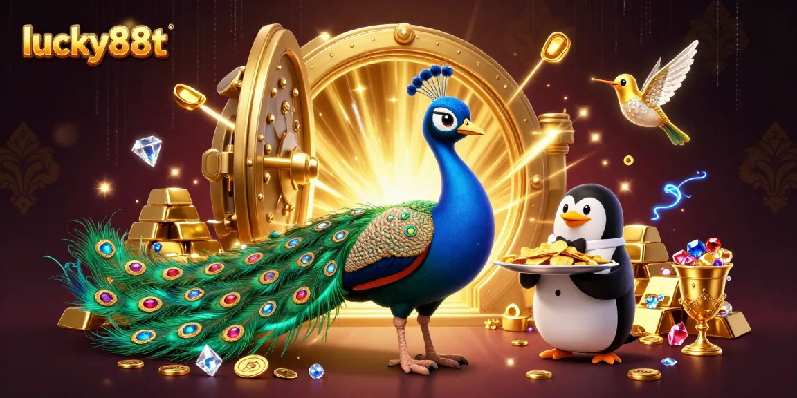 Engage in gameplay with lucky88t amidst dazzling gems and golden chips in an attractive casino scene.