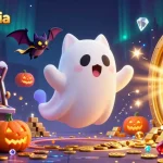 Experience excitement at luck8media with a friendly ghost cat and treasures in a spooky casino setting.