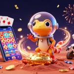 Play exciting slot games with HZ88 while a Martian gecko discovers a golden casino.