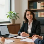 Confidential conversation with Valken Legal in a professional Swiss office setting