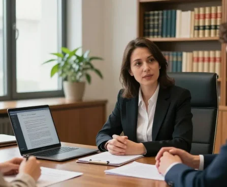 Confidential conversation with Valken Legal in a professional Swiss office setting