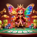 Experience thrilling gambling action at TK88 with a vibrant casino illustration featuring iconic symbols and elements.