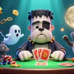 Experience thrilling games at shbet featuring a unique Frankenstein bulldog dealer, ghost mouse, and gold moon!