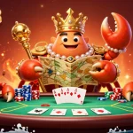 Experience the excitement of ONE88 with vibrant poker action, crowned crab emperor, and golden treasures.