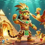Socolive showcases thrilling online soccer betting with vibrant elements and a Mayan priest character.