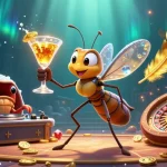 Experience the thrill of 11WIN with vibrant casino characters in a dynamic illustration, showcasing a unique gambling-themed scene.